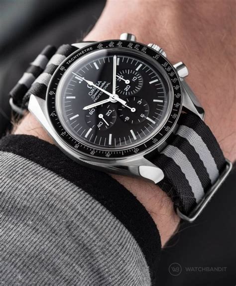 omega speedmaster white rubber strap|omega speedmaster reduced nato strap.